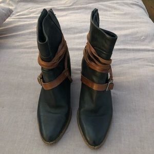 Leather free people boots